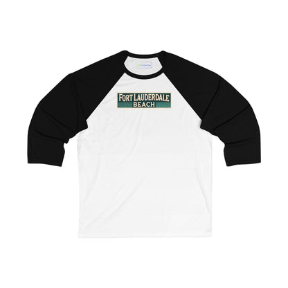 Vintage Fort Lauderdale Men's 3/4 Sleeve Baseball Tee