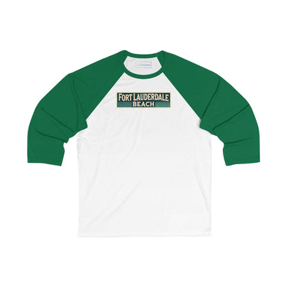 Vintage Fort Lauderdale Men's 3/4 Sleeve Baseball Tee