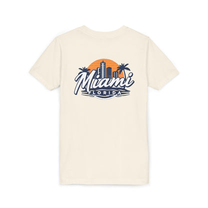 Retro Miami Unisex Youth Short Sleeve Tee