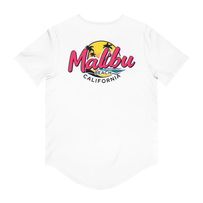 Retro Malibu Men's Jersey Curved Hem Tee