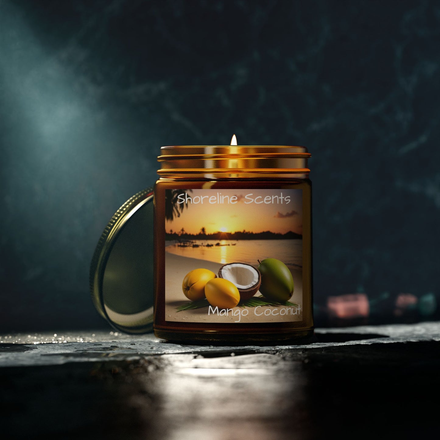 Mango Coconut Scented Candle (Apricot Wax)