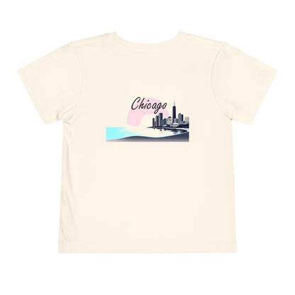 Elegant Chicago Skyline Unisex Toddler Short Sleeve Tee