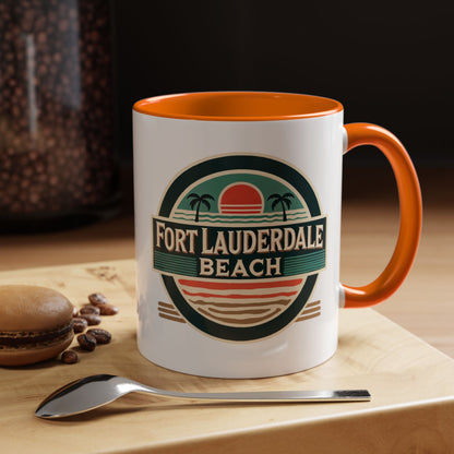 Vintage Fort Lauderdale Accent Coffee Mug