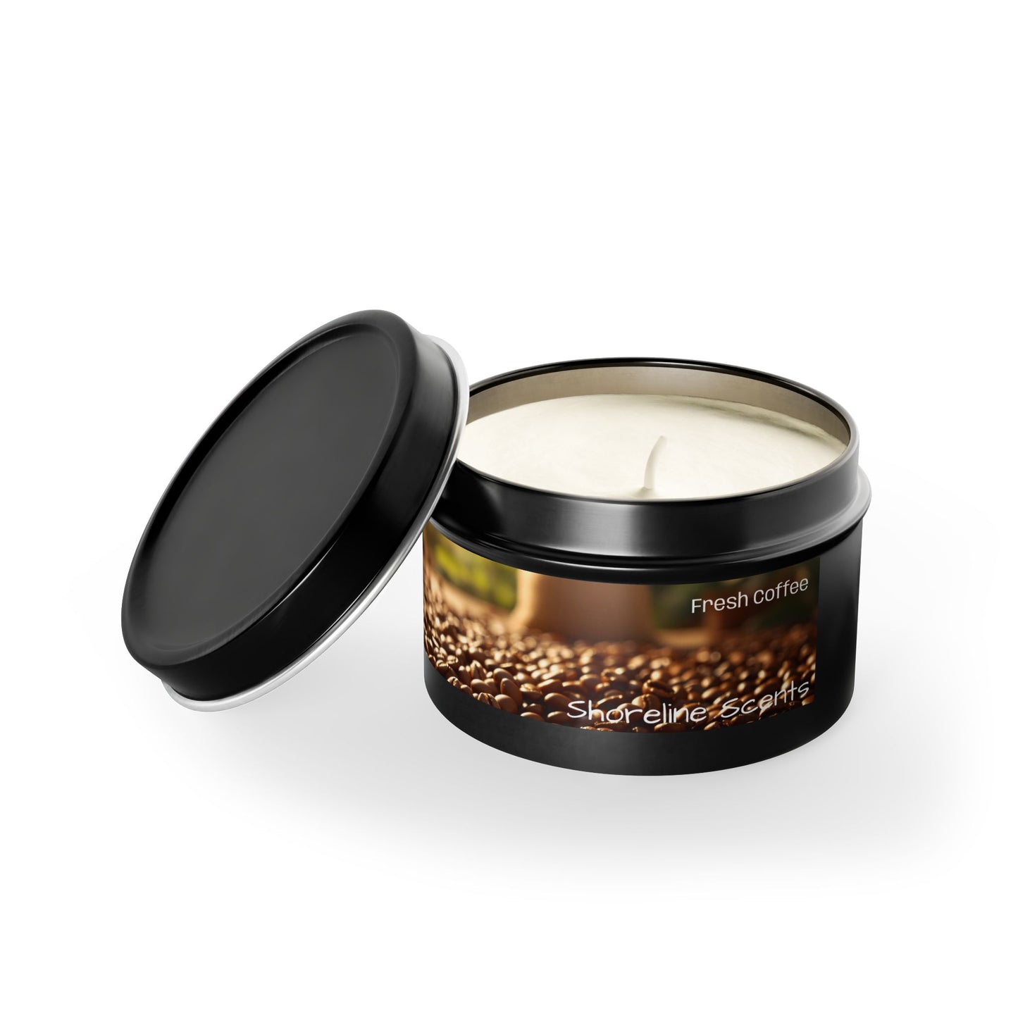 Fresh Coffee Scented Rustic Tin Candle