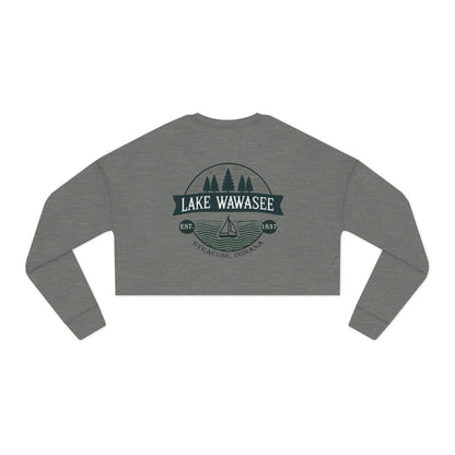 Vintage Lake Wawasee Women's Cropped Sweatshirt