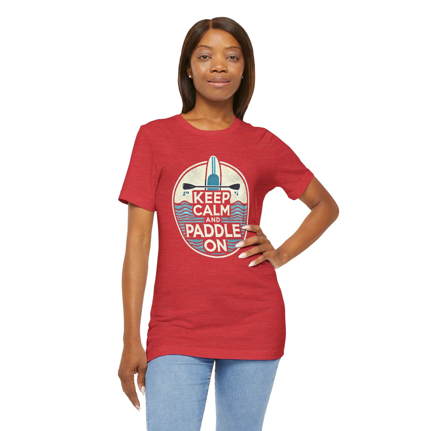 Keep Calm and Paddle On Jersey Short Sleeve Tee
