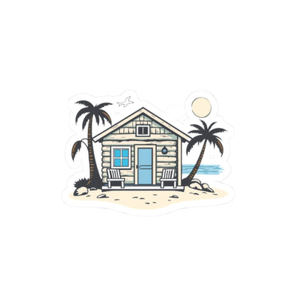 Beach Cabin Kiss-Cut Sticker #1