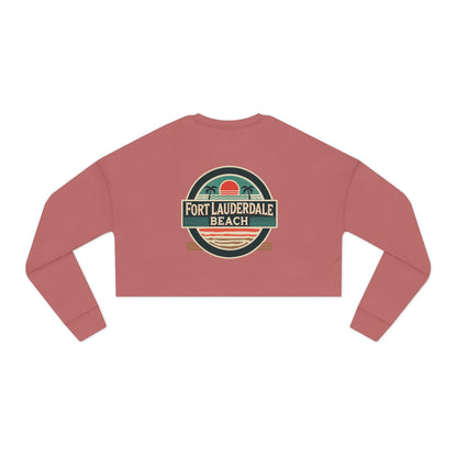 Vintage Fort Lauderdale Women's Cropped Sweatshirt