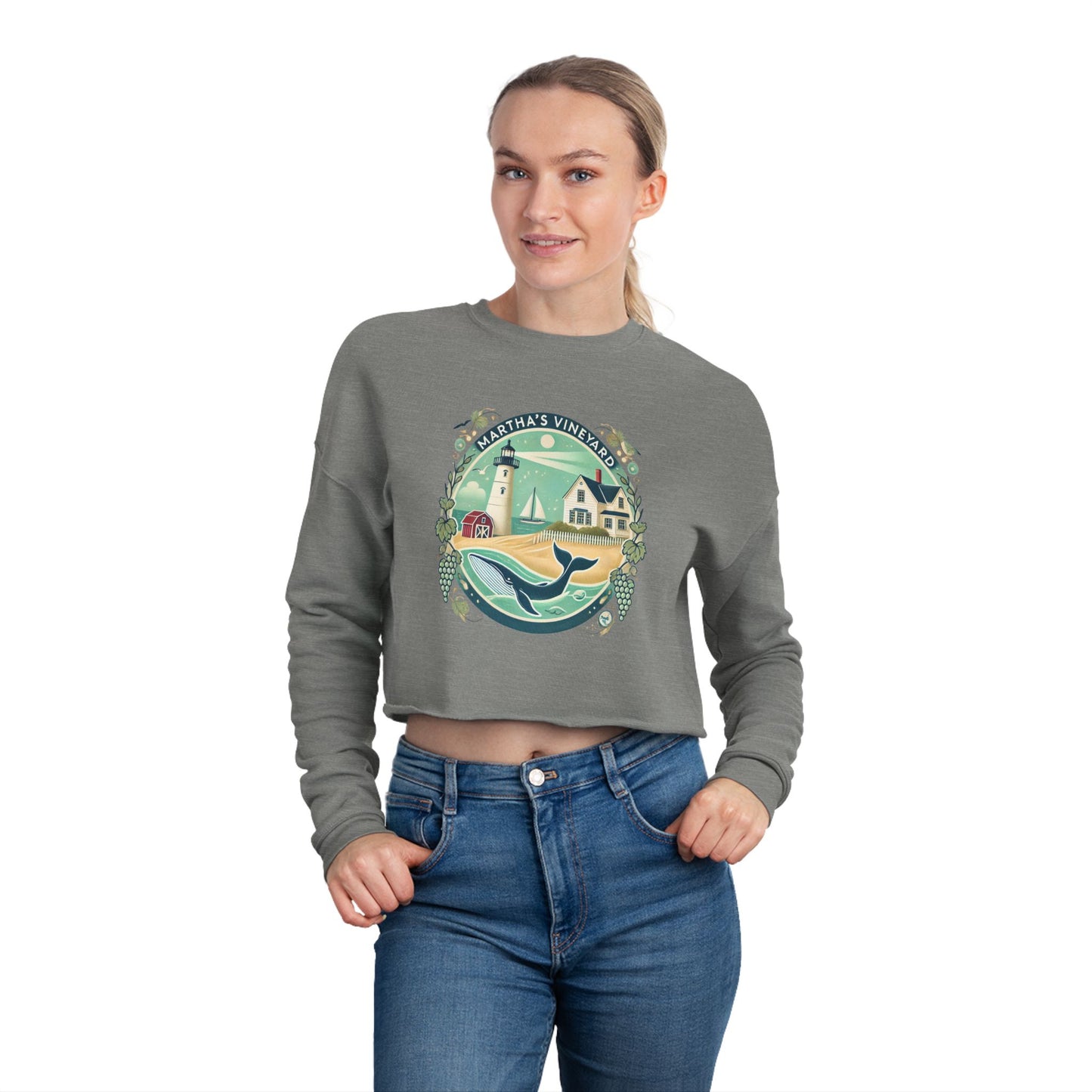 Vintage Martha's Vineyard Women's Cropped Sweatshirt