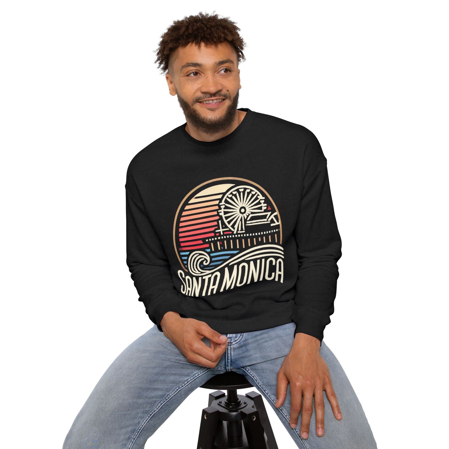 Vibrant Santa Monica Unisex Drop Shoulder Sweatshirt