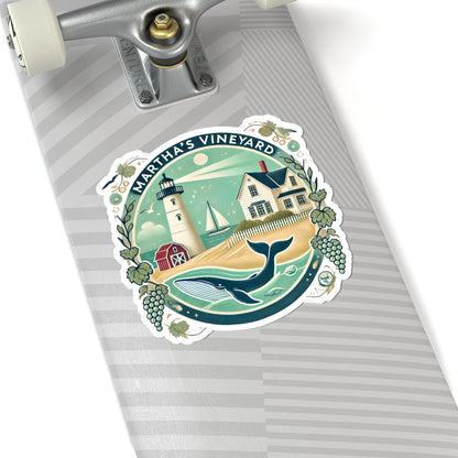 Vintage Martha's Vineyard Kiss-Cut Sticker
