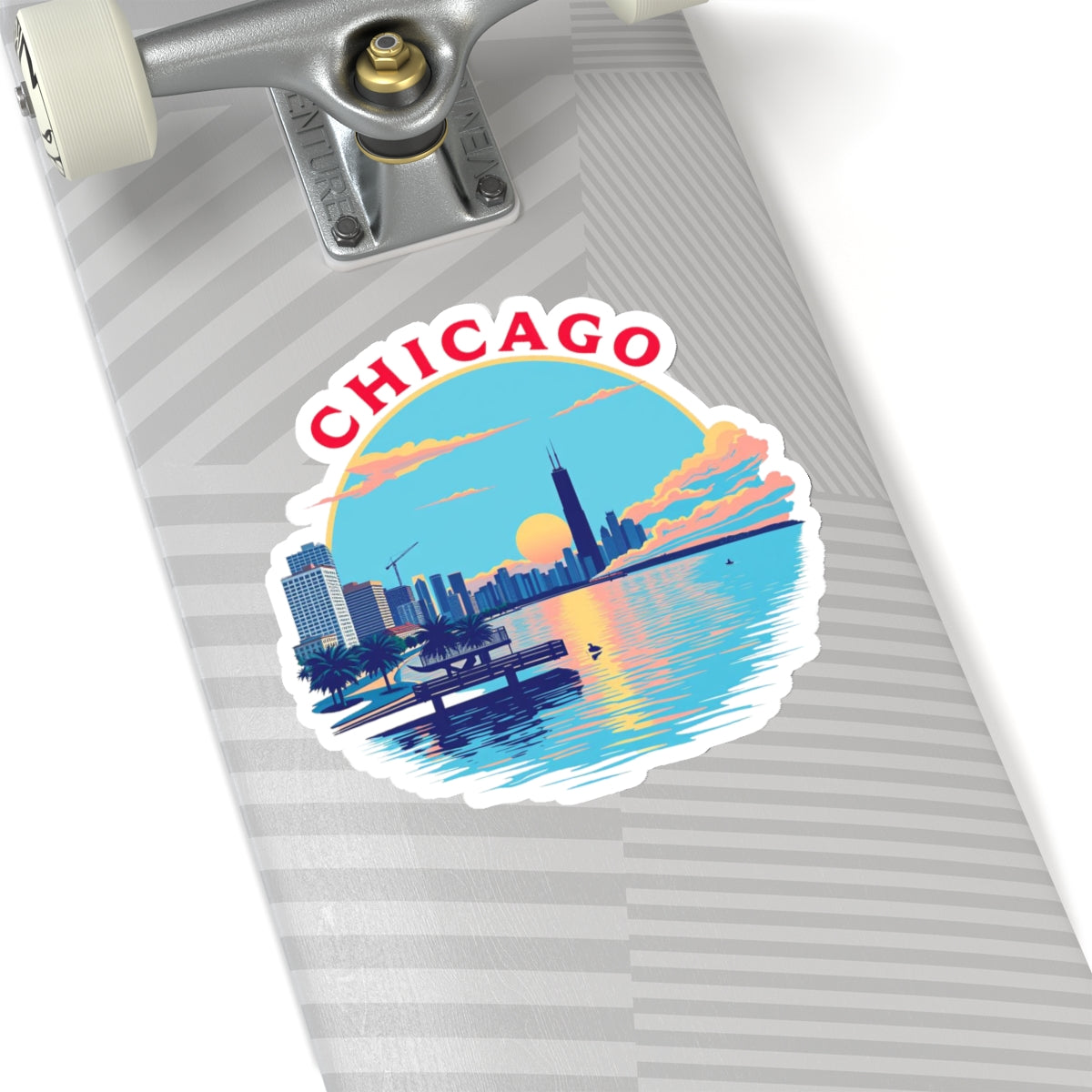 Retro Chicago Kiss-Cut Sticker