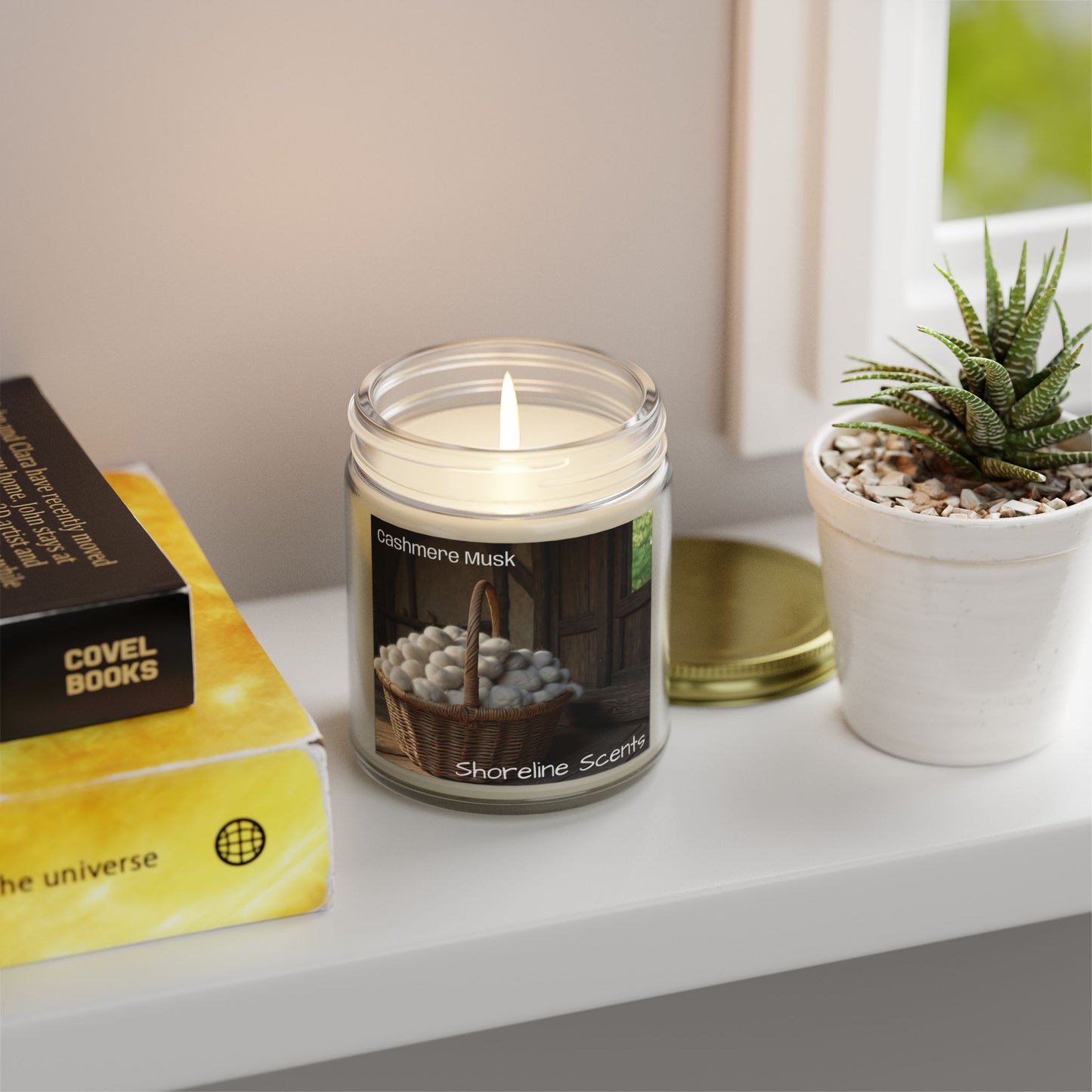 Cashmere Musk Scented Coconut Apricot Wax Candle