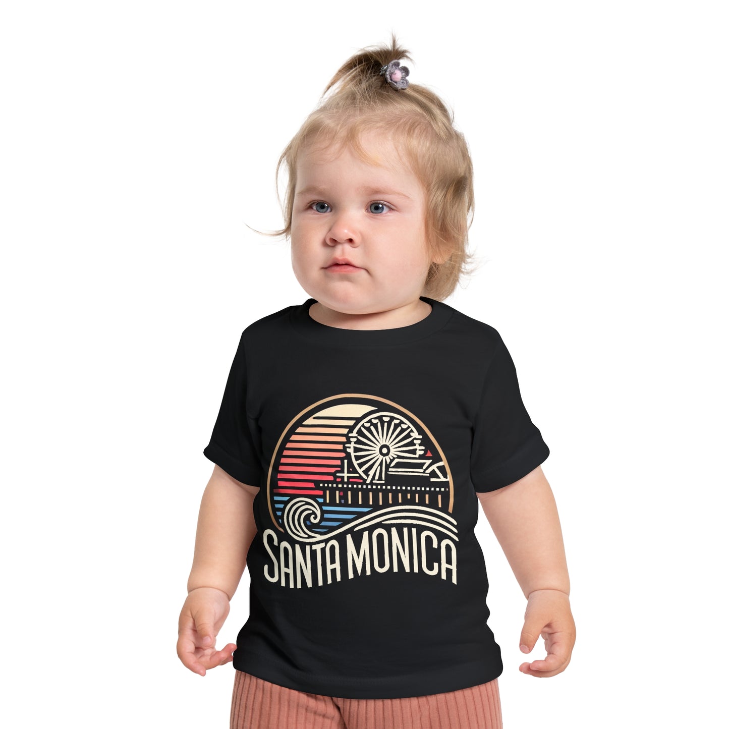 Vibrant Santa Monica Baby Short Sleeve T-Shirt