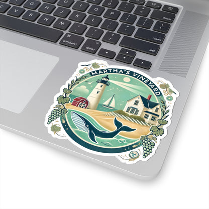 Vintage Martha's Vineyard Kiss-Cut Sticker