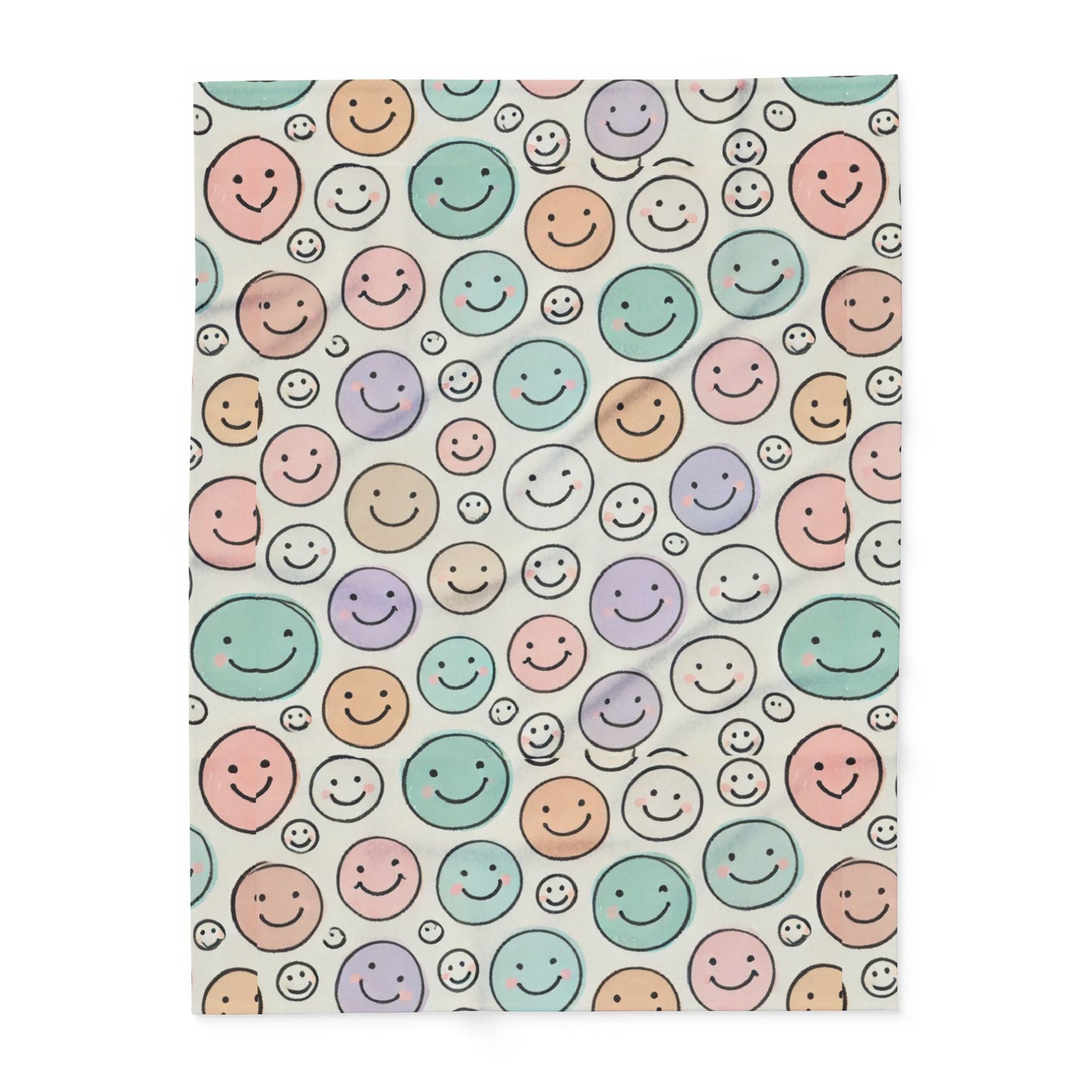 Pastel Smiles Arctic Fleece Blanket