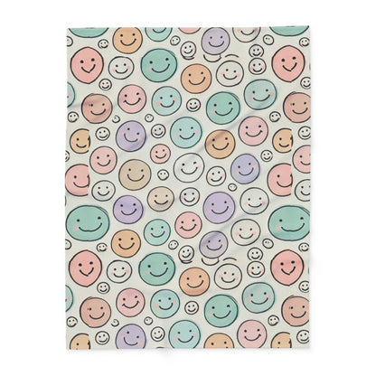 Pastel Smiles Arctic Fleece Blanket