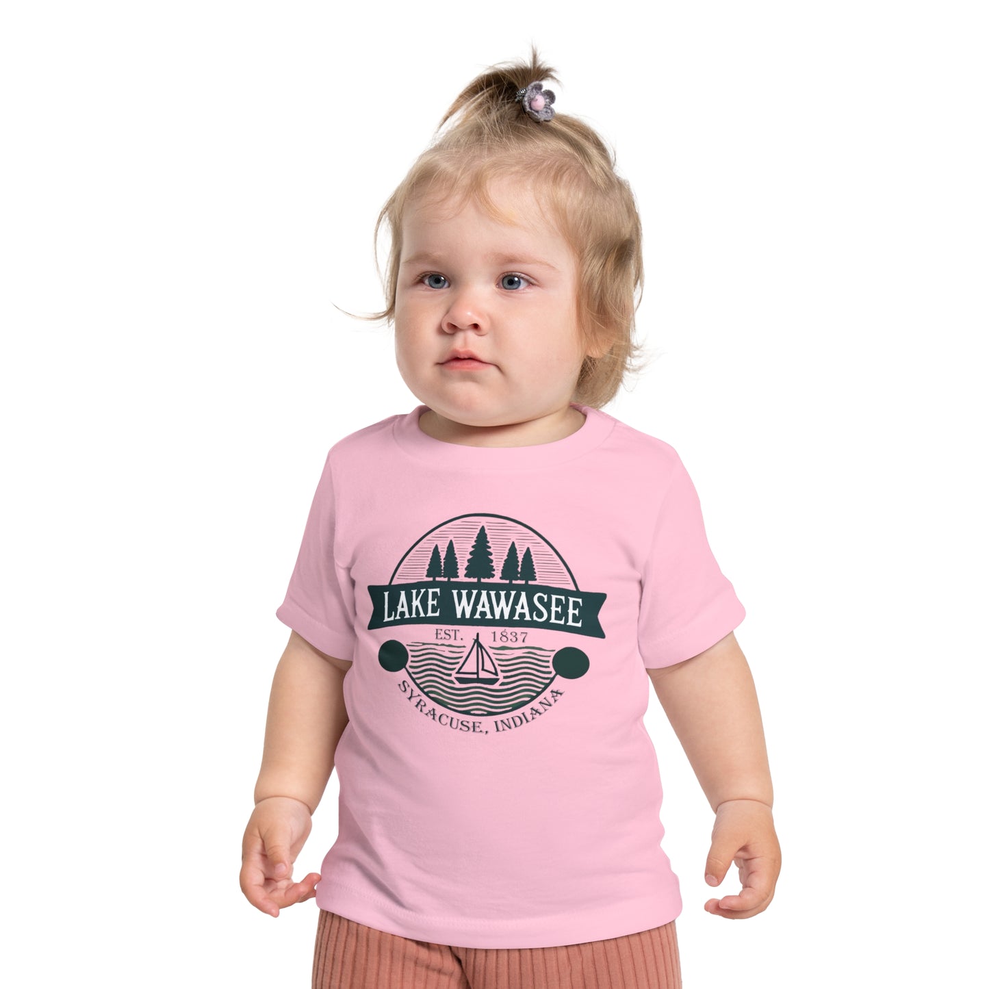 Vintage Lake Wawasee Unisex Baby Short Sleeve T-Shirt