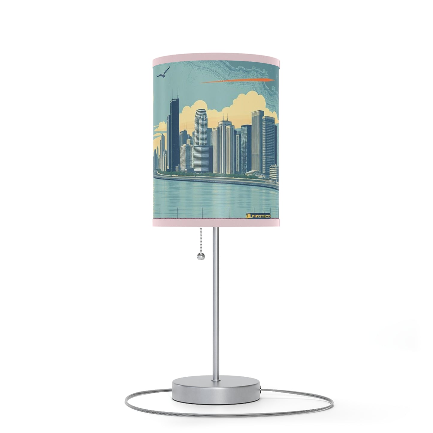 Retro Chicago Skyline Lamp on a Stand