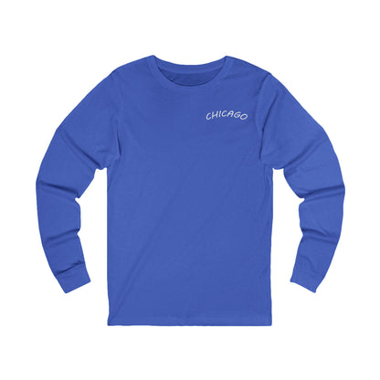 Retro Chicago Sunset Unisex Jersey Long Sleeve Tee