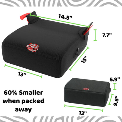 BubbleBum Teleport Backless Booster Car Seat, Kids Booster Seat for Car 40-100 lbs, Telescopic Portable Carseat, Ideal for Everyday Use and Foldable for Travel, - Black✔️