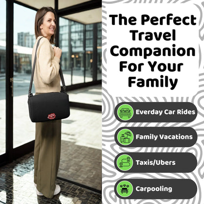 BubbleBum Teleport Backless Booster Car Seat, Kids Booster Seat for Car 40-100 lbs, Telescopic Portable Carseat, Ideal for Everyday Use and Foldable for Travel, - Black✔️