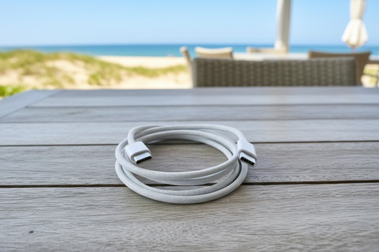 60W 3ft White USB-C to USB-C Charging Cable