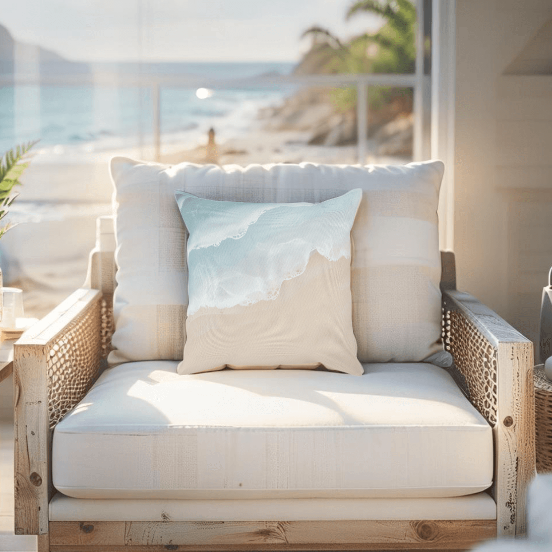 Coastal Breeze Throw Pillow