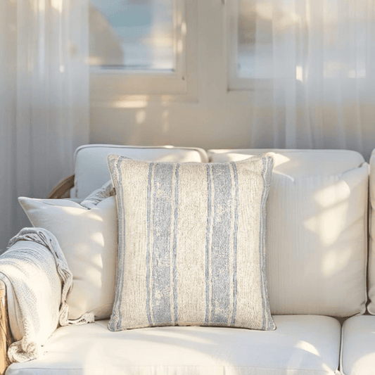 Coastal Striped Throw Pillow