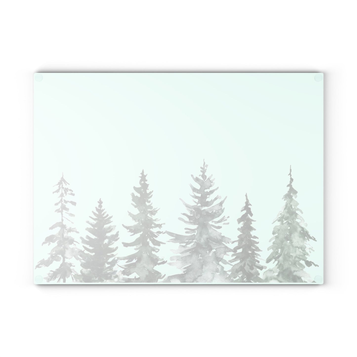 Festive Pine Tree Glass Cutting Board