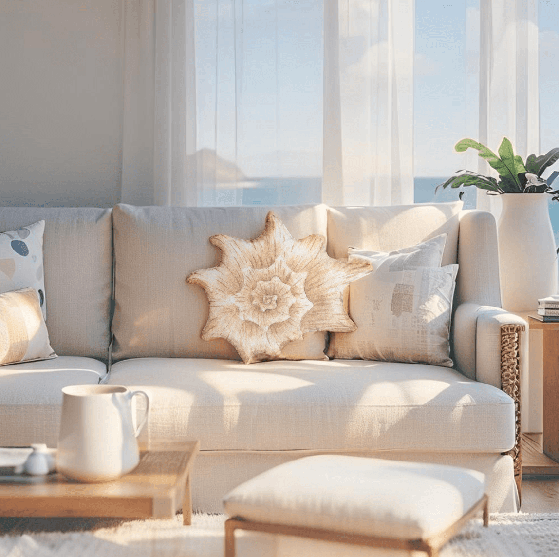Seashell Throw Pillow