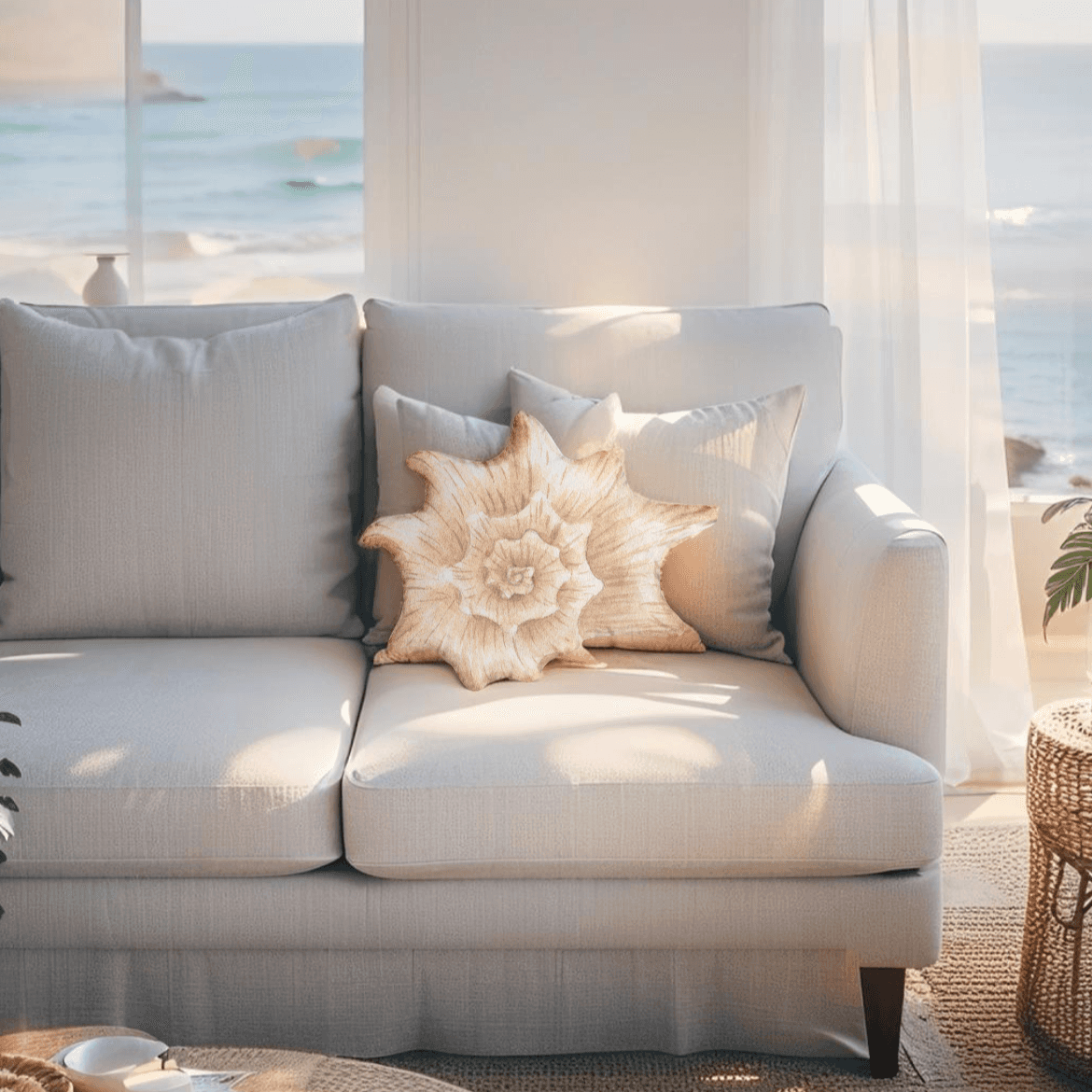 Seashell Throw Pillow