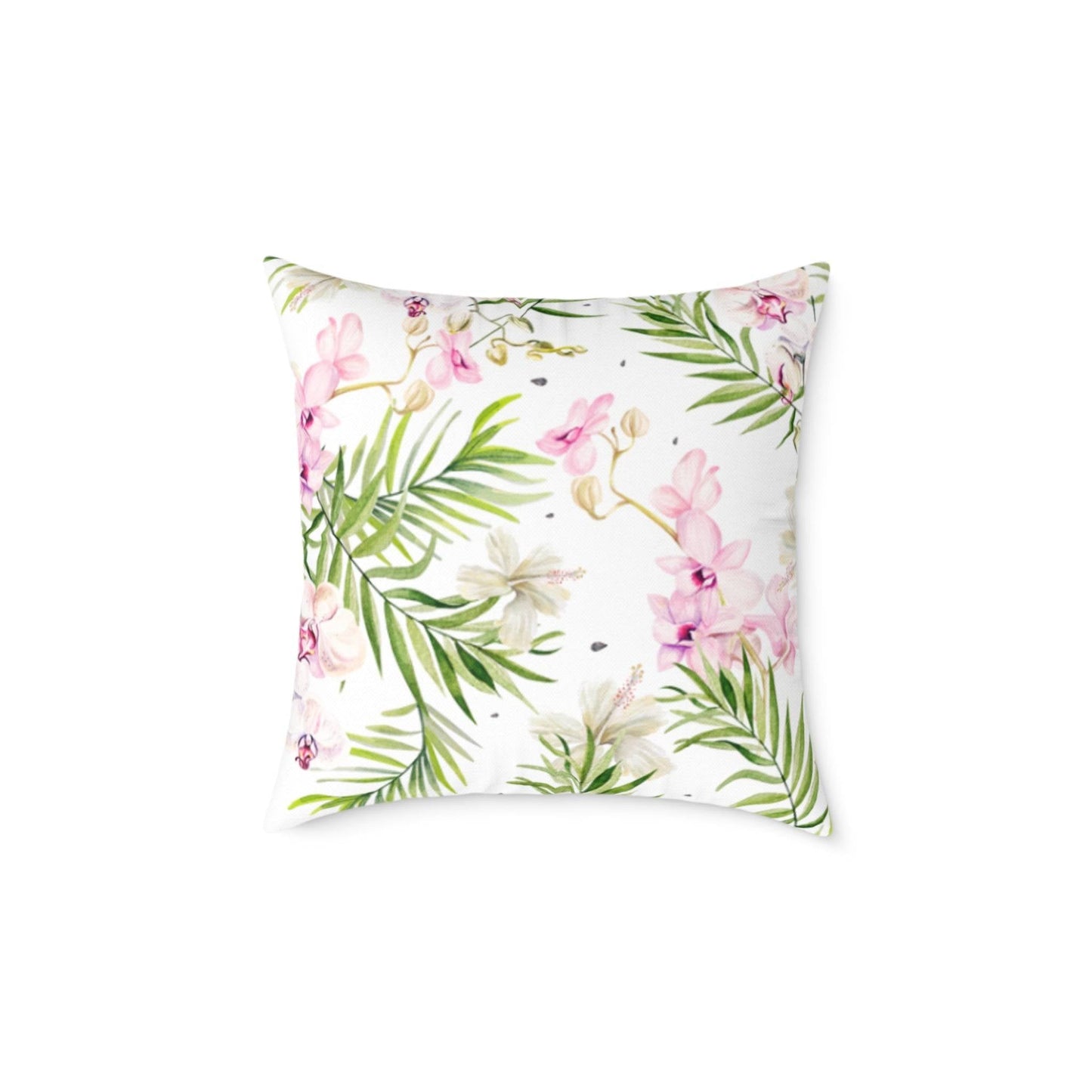 Tropical Floral Throw Pillow