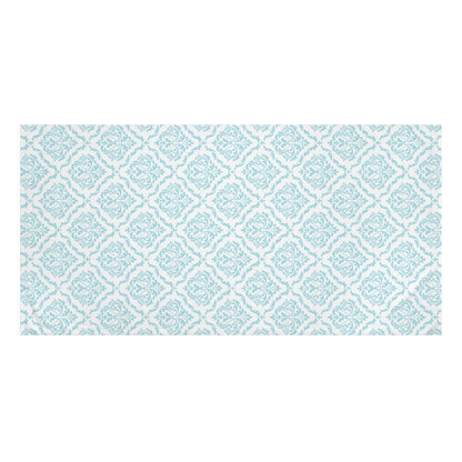 Soft Blue Patterned Mink-Cotton Towel