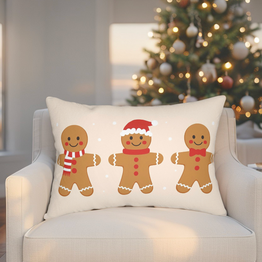 Gingerbread Man Lumbar Pillow