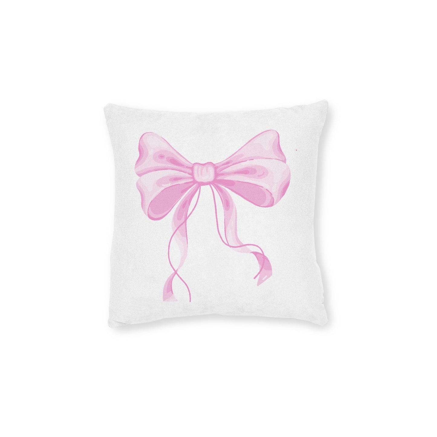 Pink Bow Coquette Throw Pillow