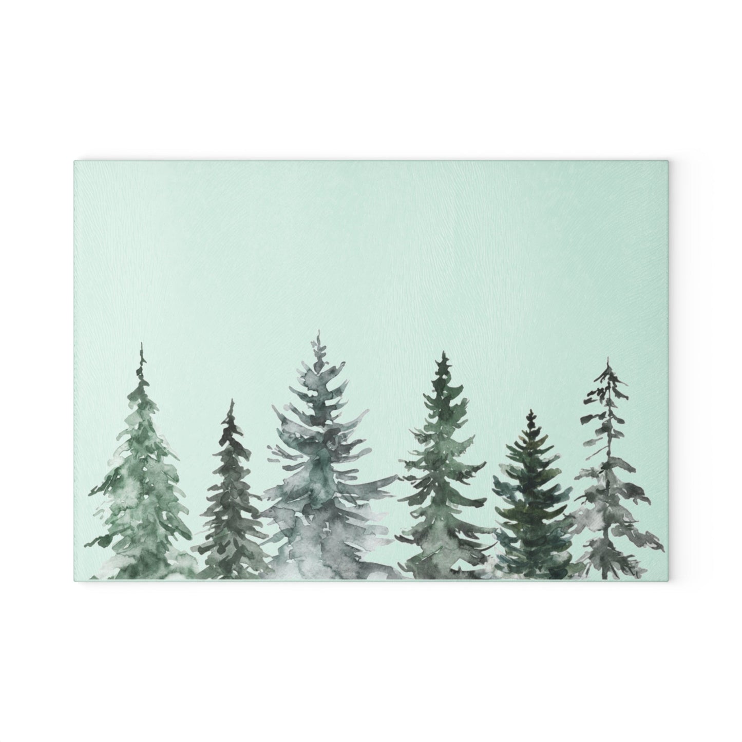 Festive Pine Tree Glass Cutting Board