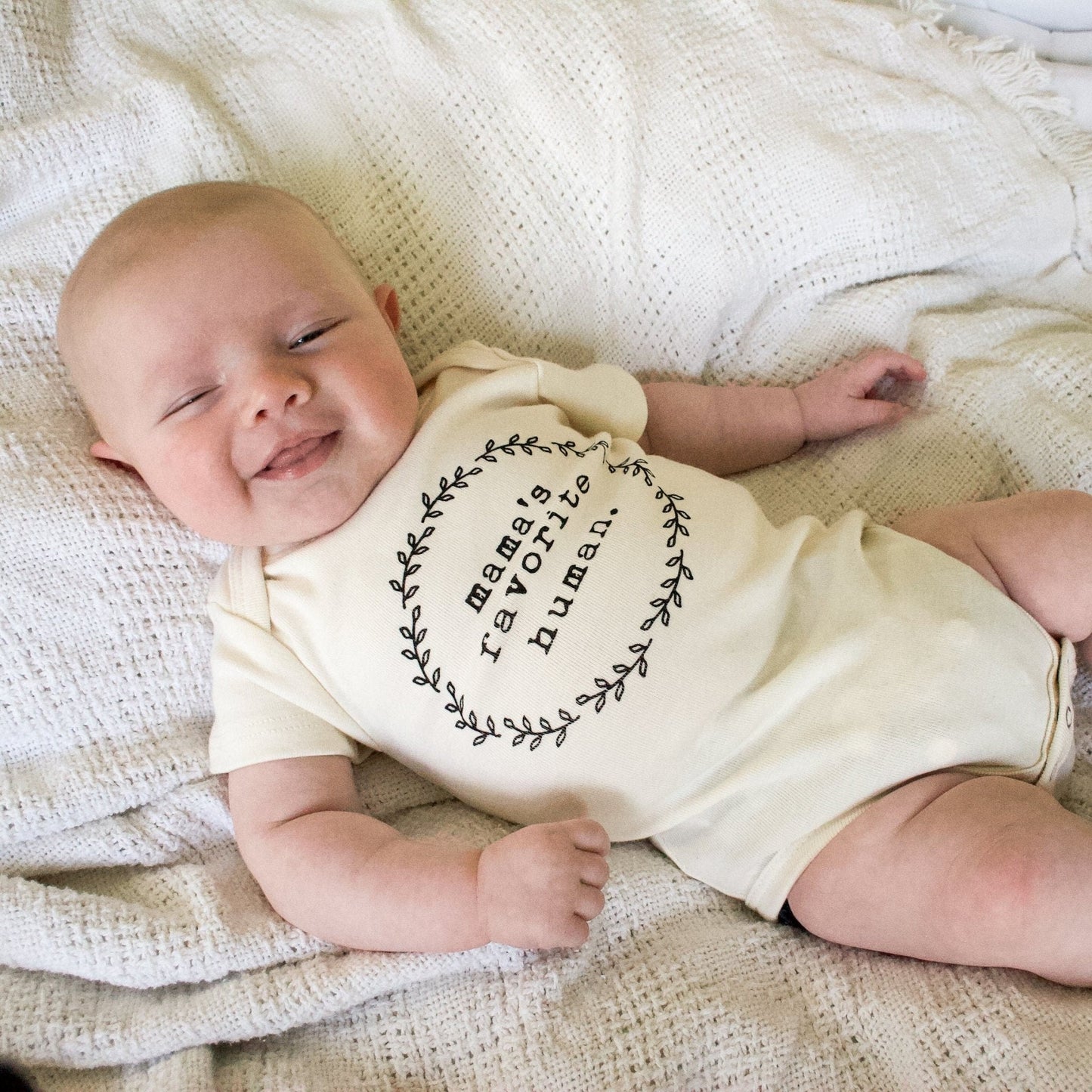 Mama's Favorite Human Organic Baby Bodysuit