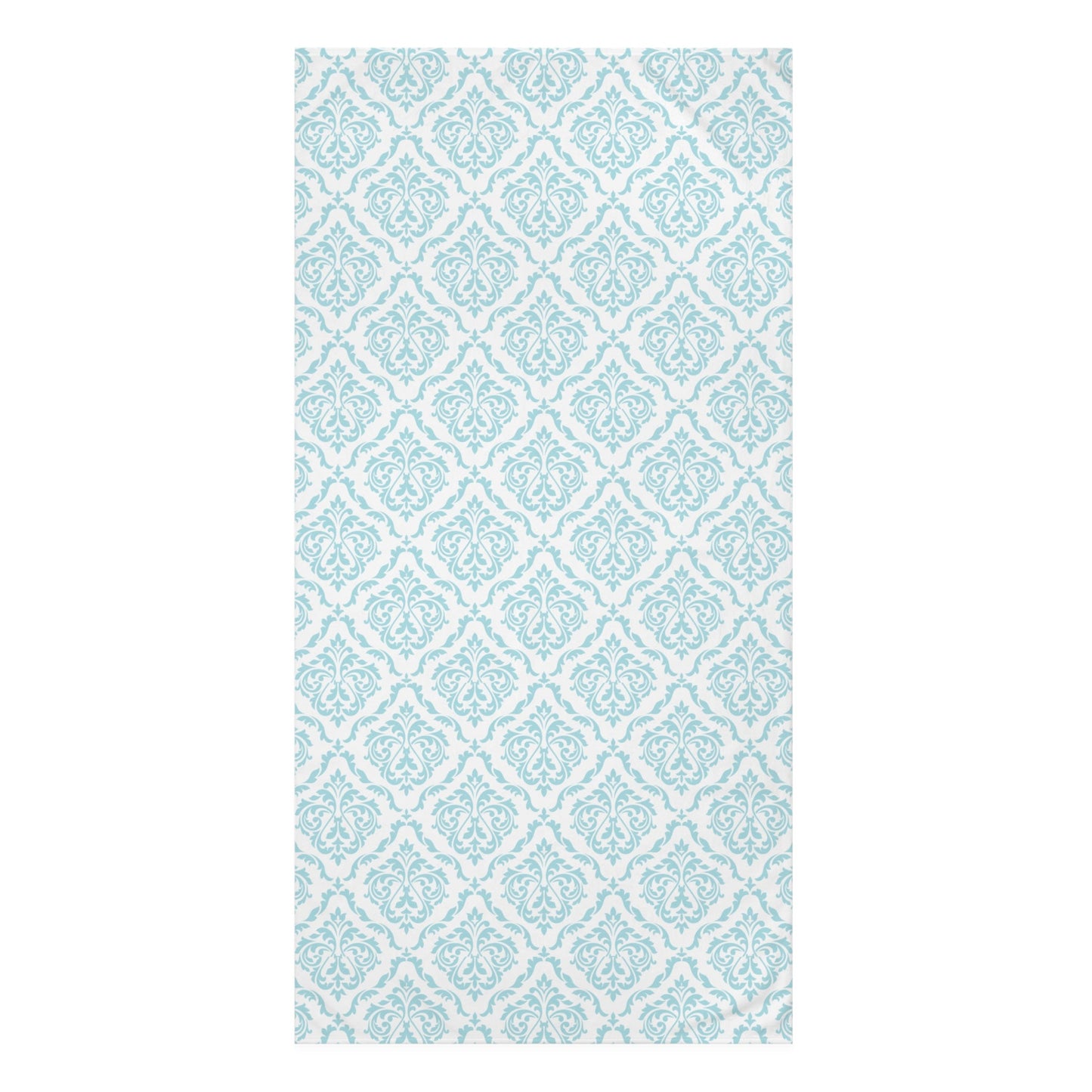 Soft Blue Patterned Mink-Cotton Towel