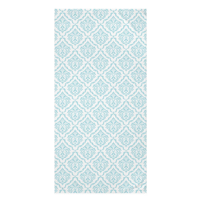 Soft Blue Patterned Mink-Cotton Towel