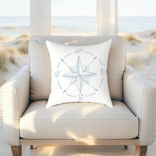 Compass Throw Pillow