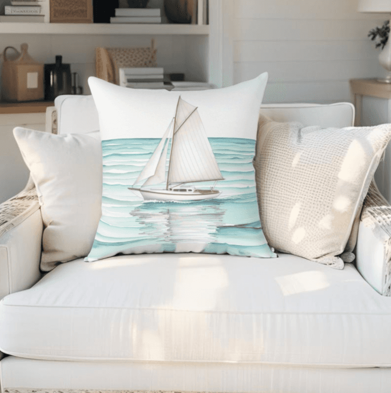 Sailboat Decorative Throw Pillow