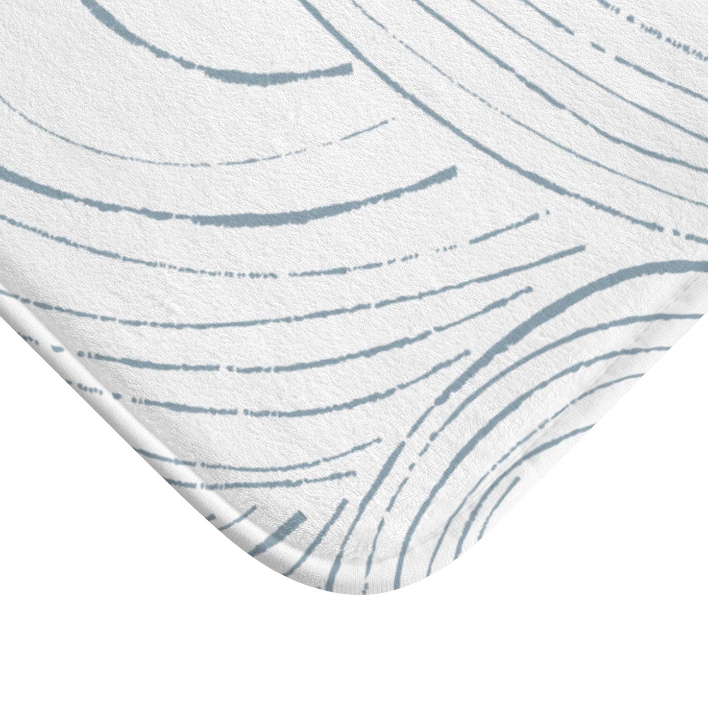 Coastal Blue & White Non-Slip Bath Mat