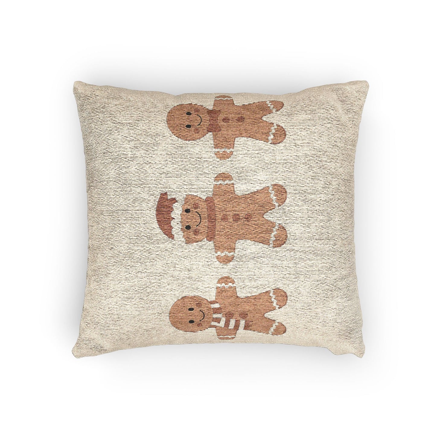 Gingerbread Man Woven Throw Pillow