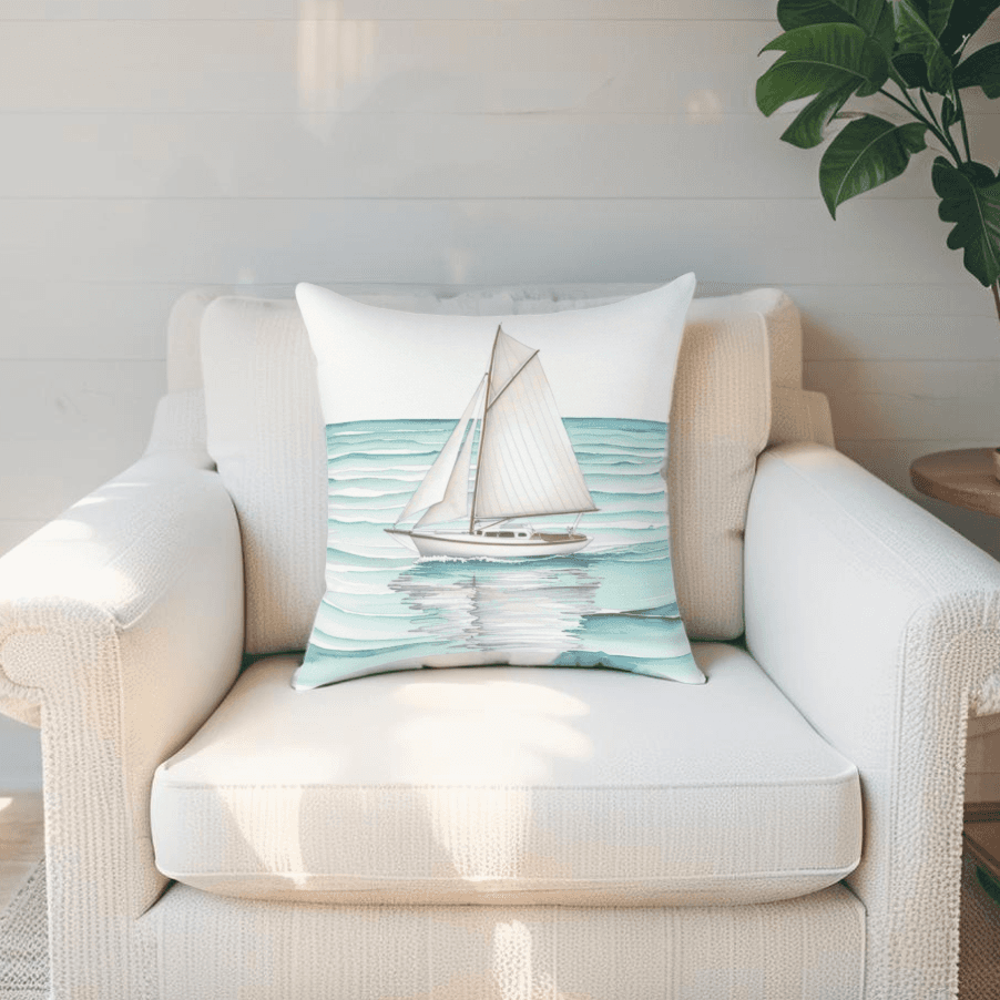 Sailboat Decorative Throw Pillow