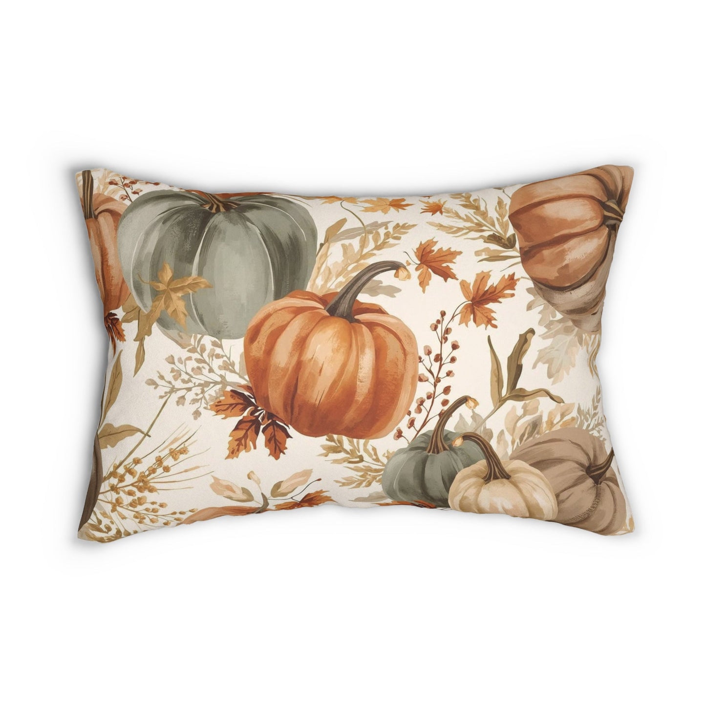 Farmhouse Fall Pumpkin Throw Pillow