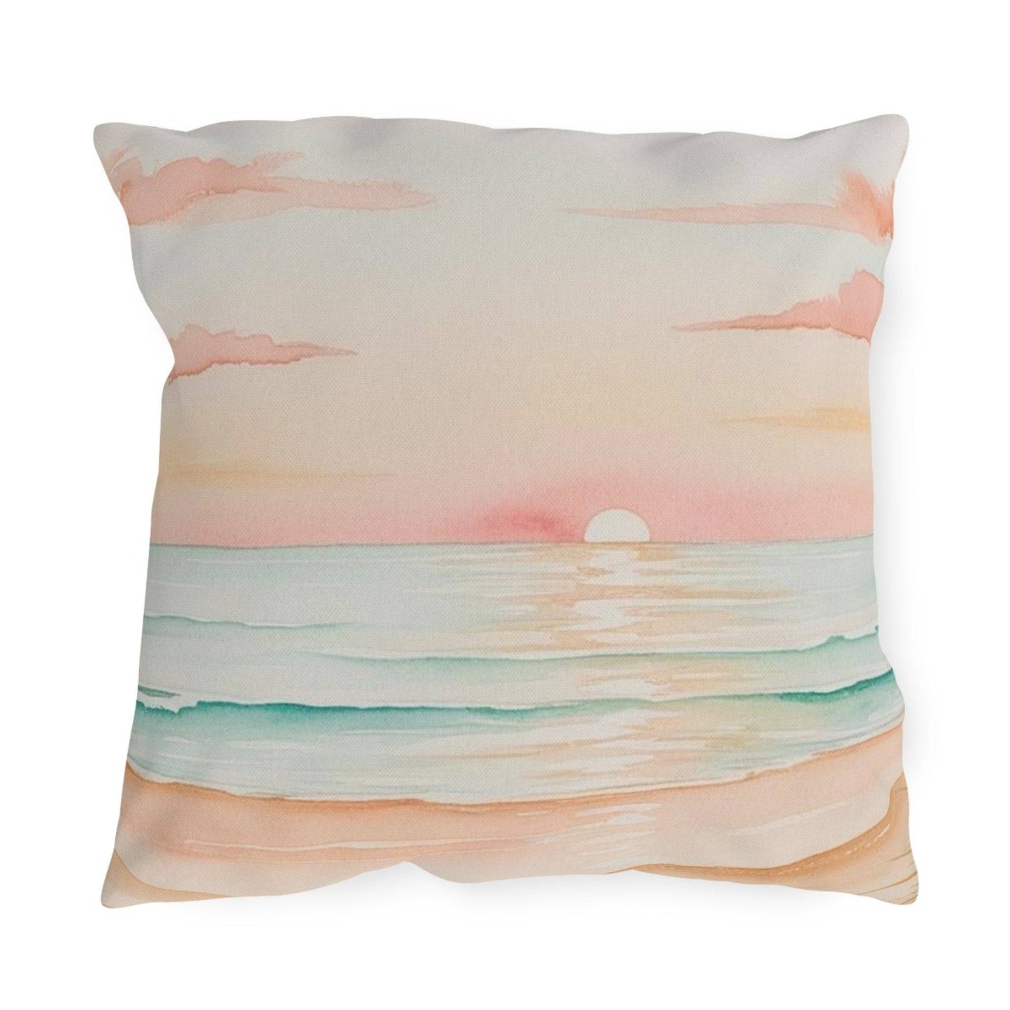 Sunset Beach Outdoor Pillow