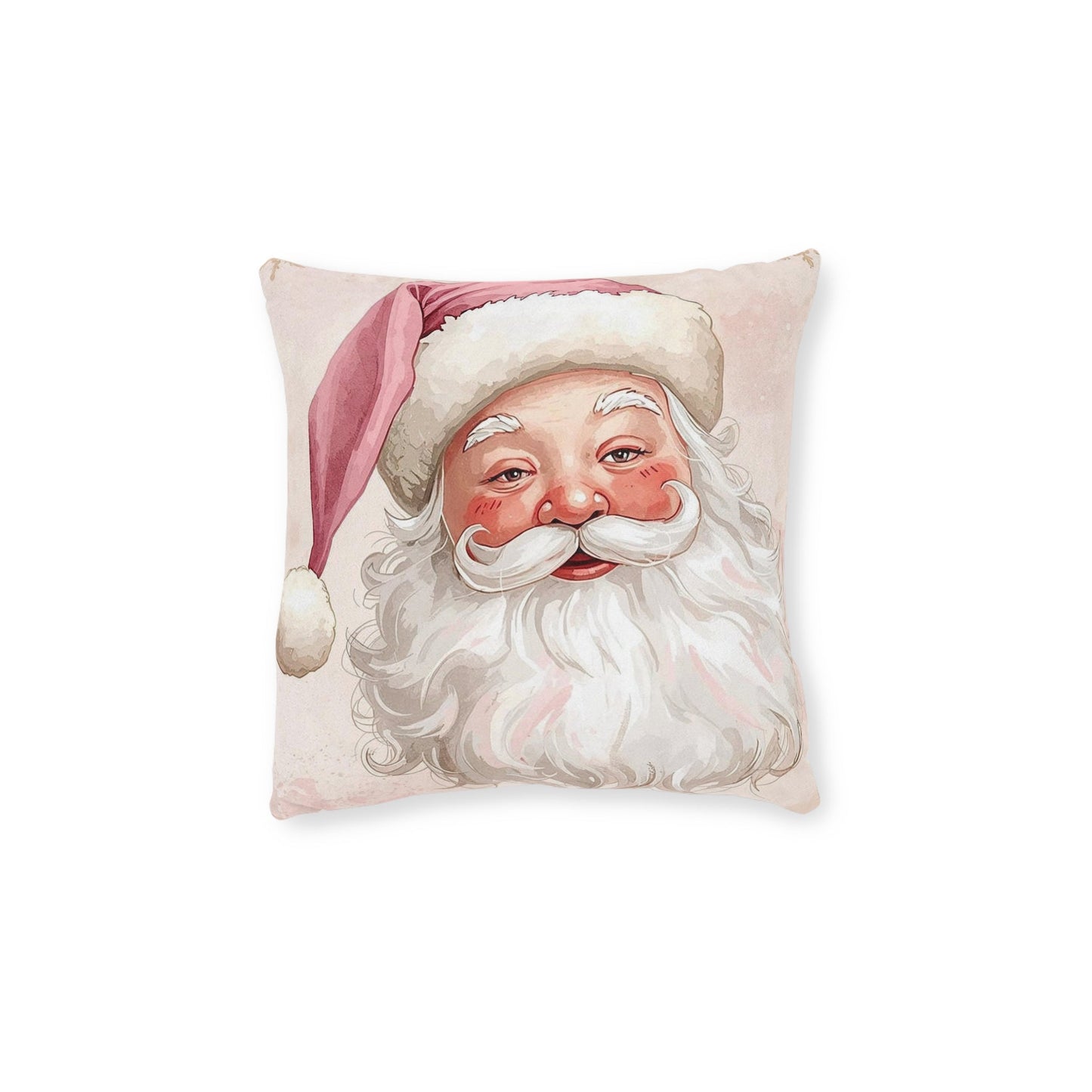 Pink Santa Claus Throw Pillow